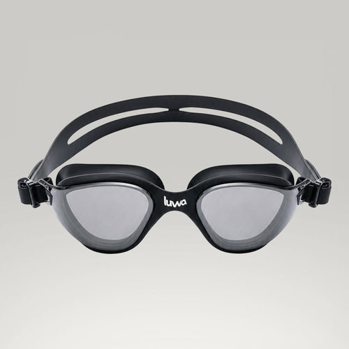 luwa Apex Clear Vision black gray swimming goggles with anti-fog coating and silicone seal