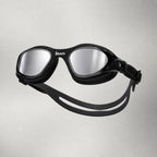 luwa Apex Clear Vision black gray swimming goggles with anti-fog coating and comfortable silicone seal.