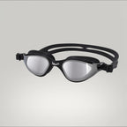 luwa Apex Clear Vision black gray mirrored swimming goggles with anti-fog coating and comfortable silicone seal.