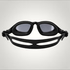 luwa Apex Clear Vision black silver training goggles with anti-fog coating and soft silicone seal.