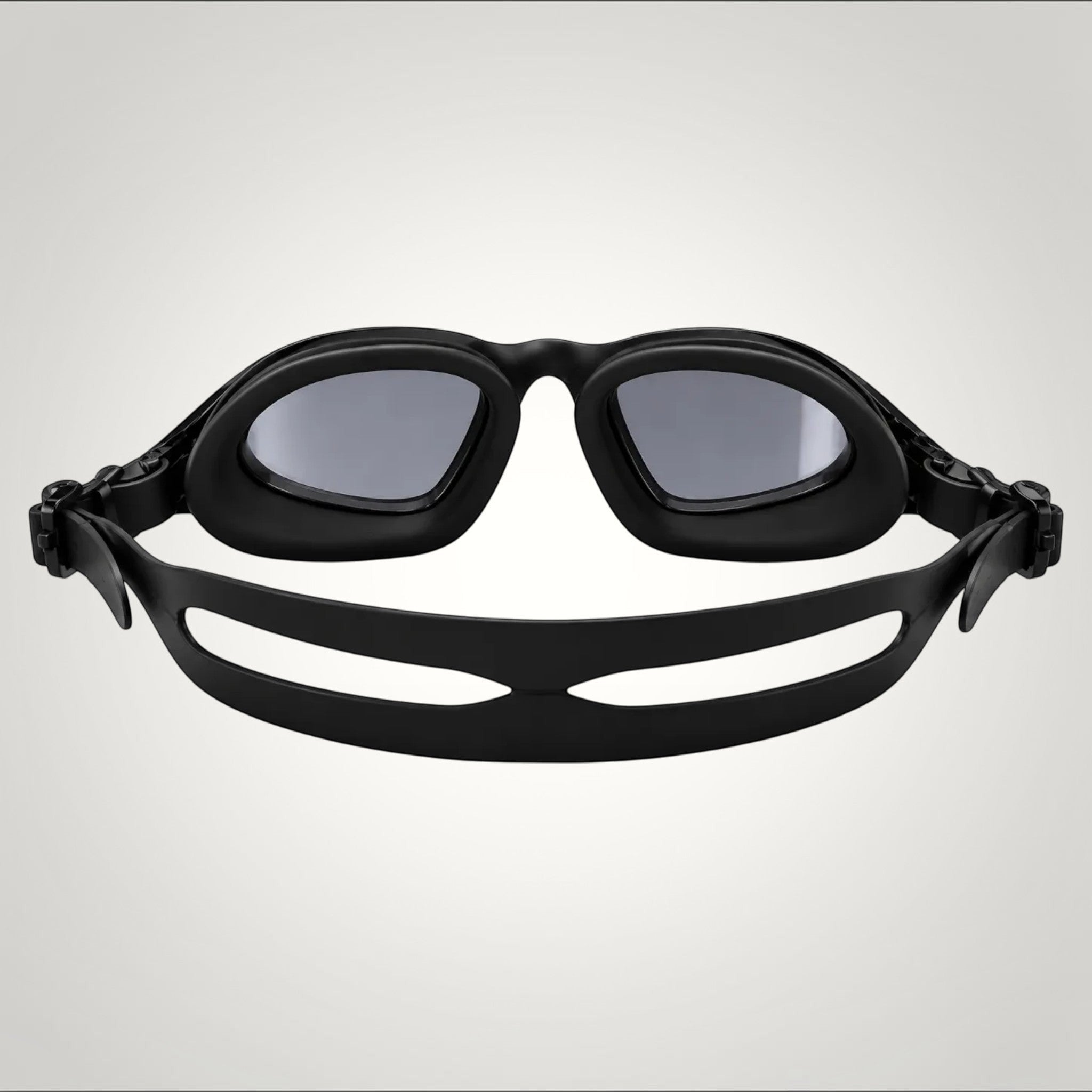 luwa Apex Clear Vision black silver training goggles with anti-fog coating and soft silicone seal.