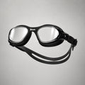 luwa Apex Clear Vision black training goggles with anti-fog coating and soft silicone seal for comfortable swimming.