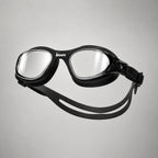 luwa Apex Clear Vision black training goggles with anti-fog coating and soft silicone seal for comfortable swimming.