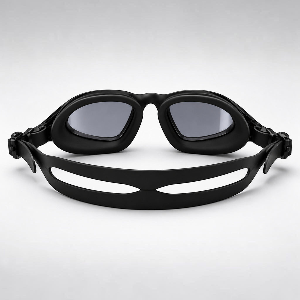 luwa Apex Clear Vision black gray training goggles with anti-fog coating and soft silicone seal.
