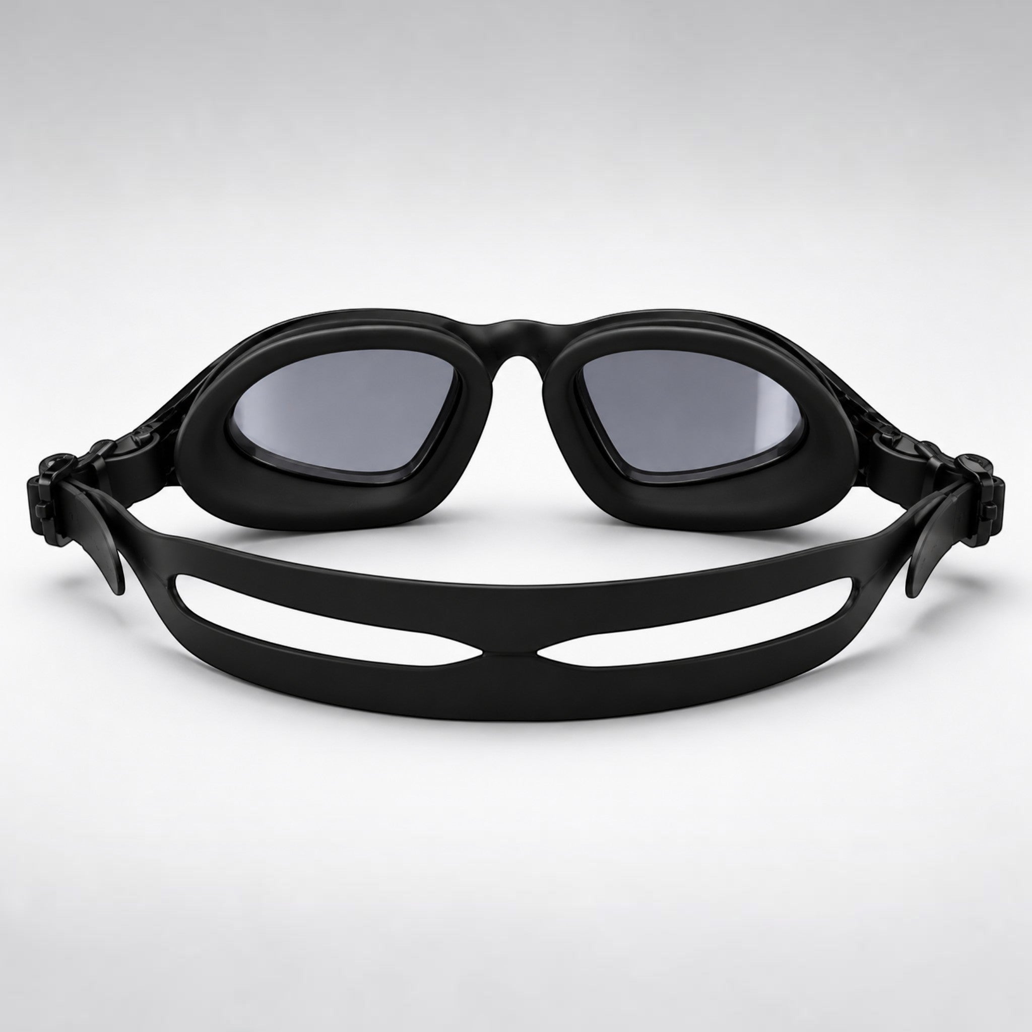 luwa Apex Clear Vision black gray training goggles with anti-fog coating and soft silicone seal.