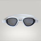 luwa Apex Clear Vision white and gray swimming goggles with anti-fog coating and comfortable silicone seal.