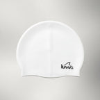 Luwa Apex swim cap in ivory, made from premium silicone for comfort and durability. Features a hydrodynamic shape.