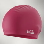 Luwa Apex swim cap in red wine, made from premium silicone for comfort and durability. Features a hydrodynamic shape.