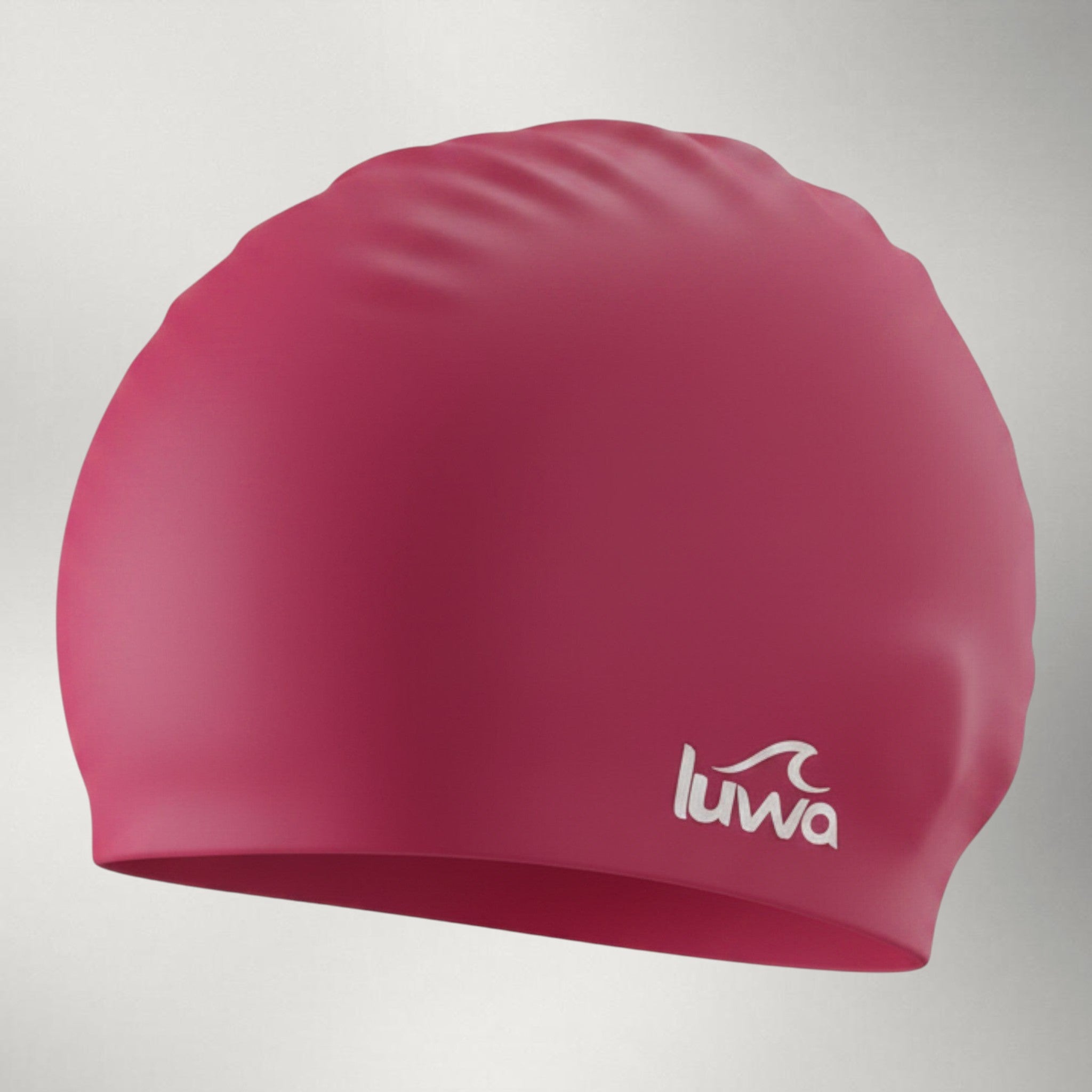 Luwa Apex swim cap in red wine, made from premium silicone for comfort and durability. Features a hydrodynamic shape.