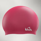 Luwa Apex swim cap in red wine silicone. Soft, durable, and hydrodynamic for training and open water swimming.