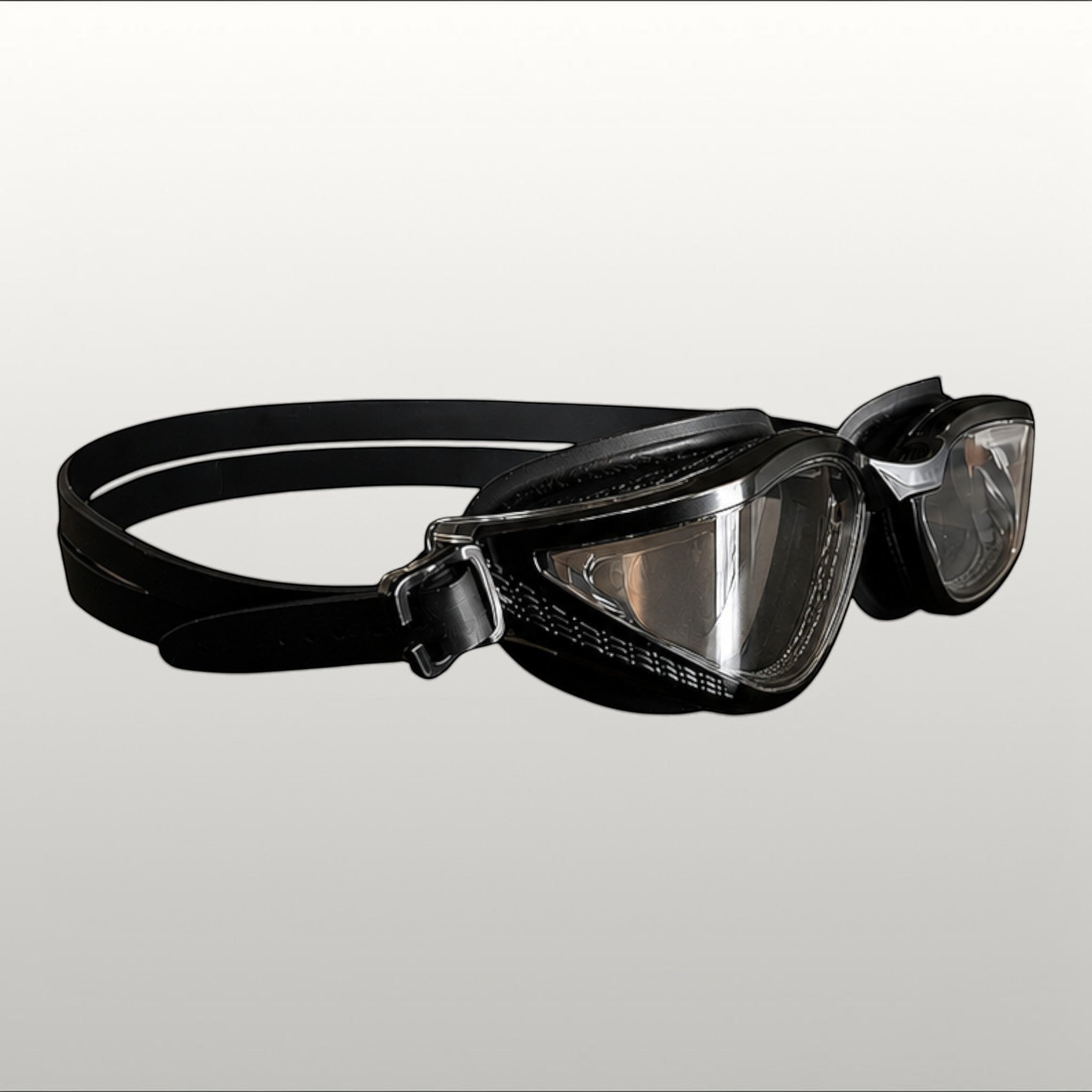 luwa Apex Vision Pro black clear training goggles with anti-fog coating and adjustable nose bridges.