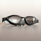 luwa Apex Vision Pro black training goggles with clear, anti-fog lenses and adjustable nose bridge.