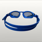 luwa Apex Vision Pro navy blue training goggles with mirrored lenses and adjustable nose bridges for comfort and clear vision.