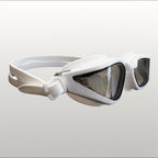 luwa Apex Vision Pro white gray training goggles with mirrored lenses and adjustable nose bridge