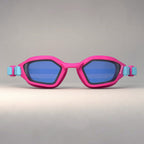 luwa Coral Flash pink and blue swim goggles with anti-fog PC lens and adjustable nose bridge.