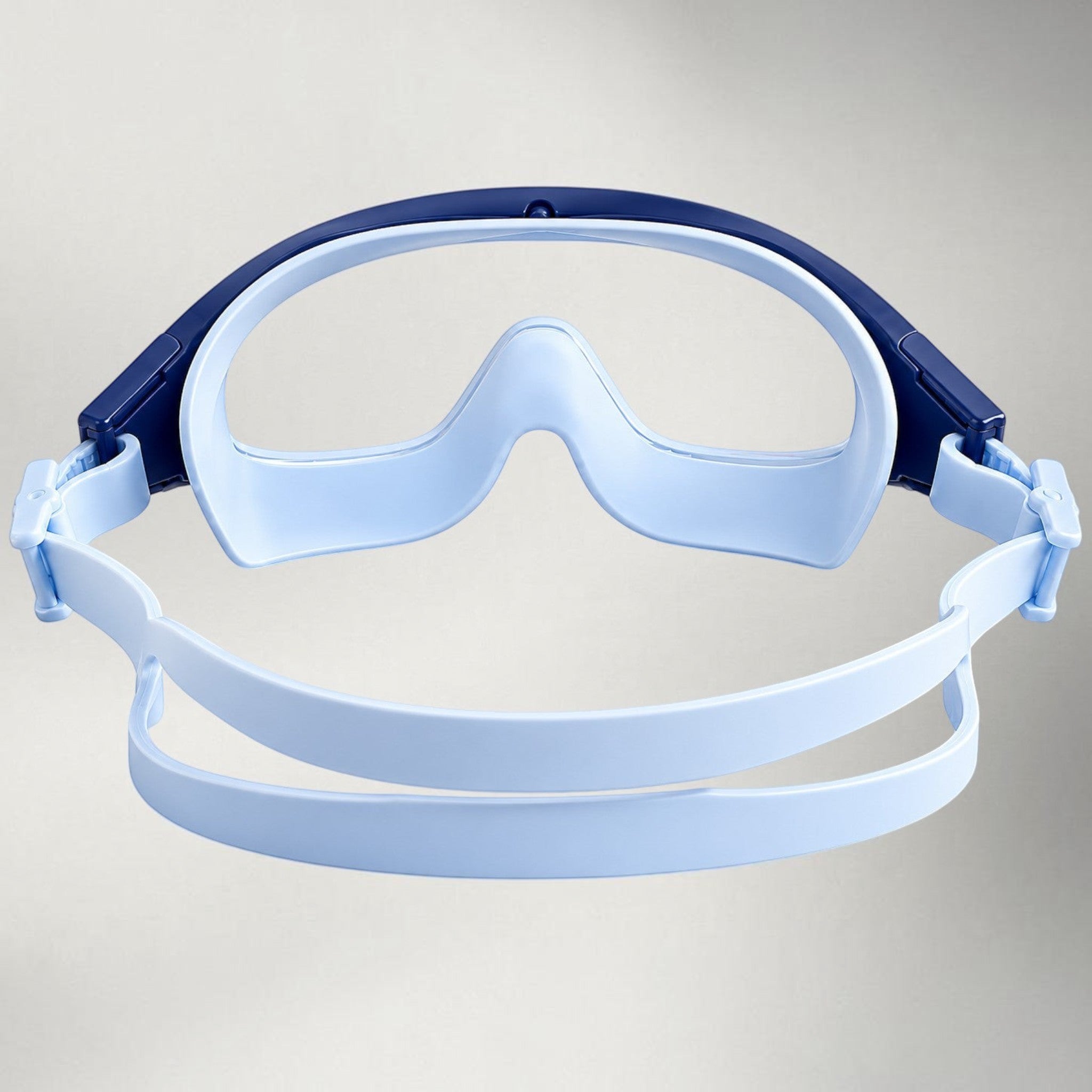 Luwa Explorer kids swim mask goggles in blue with a soft silicone frame and anti-fog PC lens for wide vision.